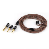 Linsoul Tripowin Amber 32AWG OFC HiFi IEM Cable with Interchangeable 2.5mm/3.5mm/4.4mm Plug, PVC Sleeve Replacement Cable for Audiophile (Amber, 2pin)